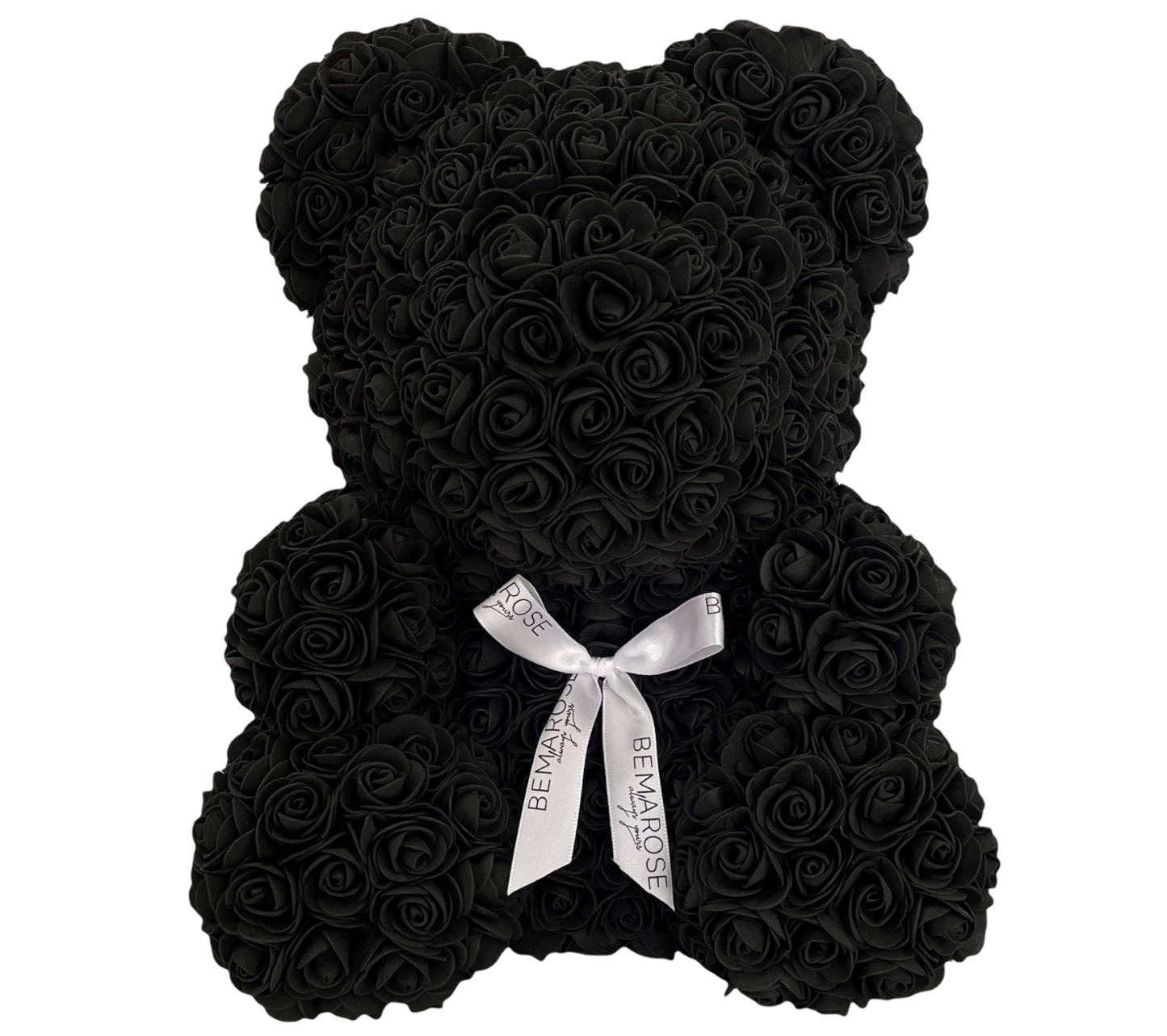 Rosenbär 40 cm schwarz mit Schleife